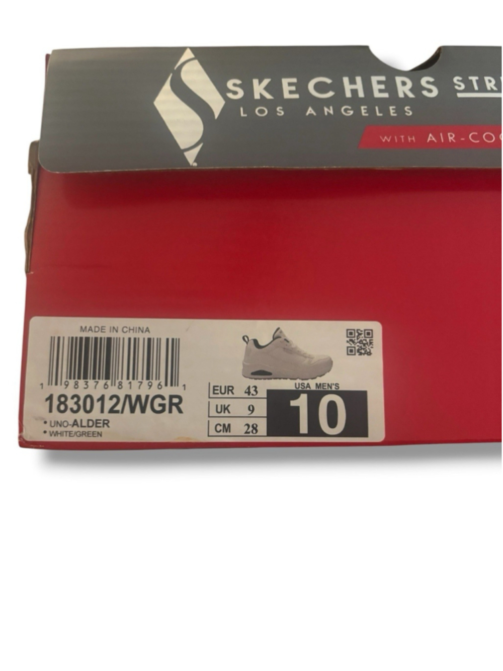 Skechers Men's 183012/WGR Uno Alder Casual Shoes Size 10 - Picture 6 of 7